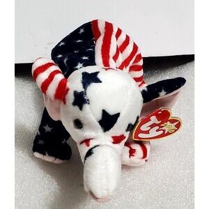 RARE VINTAGE TY Beanie Baby "Righty 2000 The Elephant" Retired 2000 ERRORS